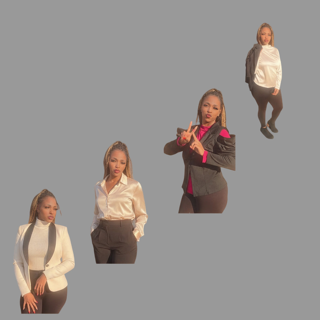 Elegant Ruched Button Blazer