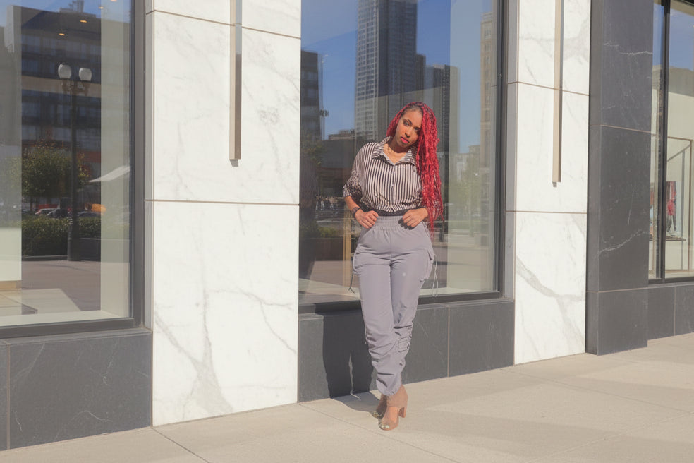 Stripe Mi Down Midi Shirt